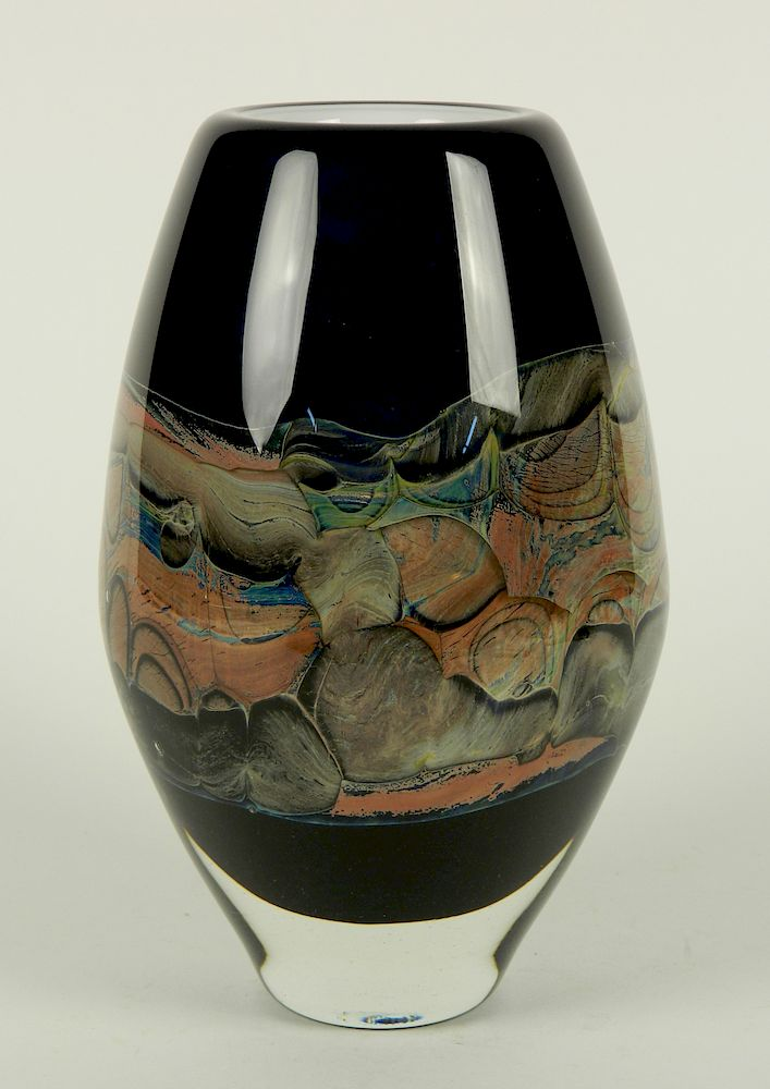 Brent Kee Young glass vessel Brent Kee Young American 1946