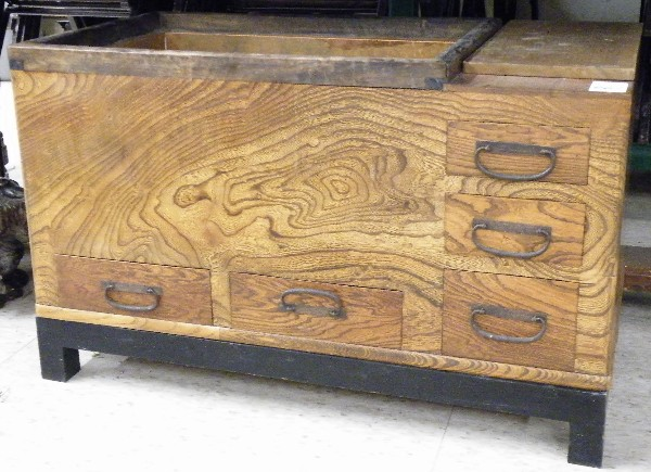 KYOTO STYLE NAGA HIBACHI FIREBOX BRAZIER GRILL Japanese Mieji period