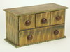 SPICE CHEST 19th C five drawer pine spice chest with