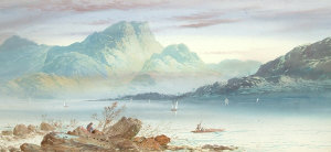 William Henry Earp 19 20th century Figures fishing in a