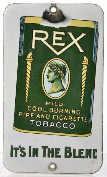 Porcelain Rex Tobacco Door Push Description Nice image of Rex