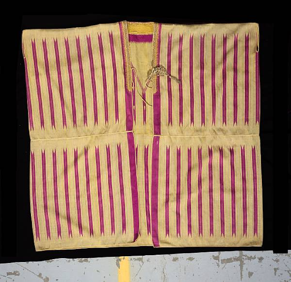 A dhouri weave silk ceremonial coat Possibly of Indian or