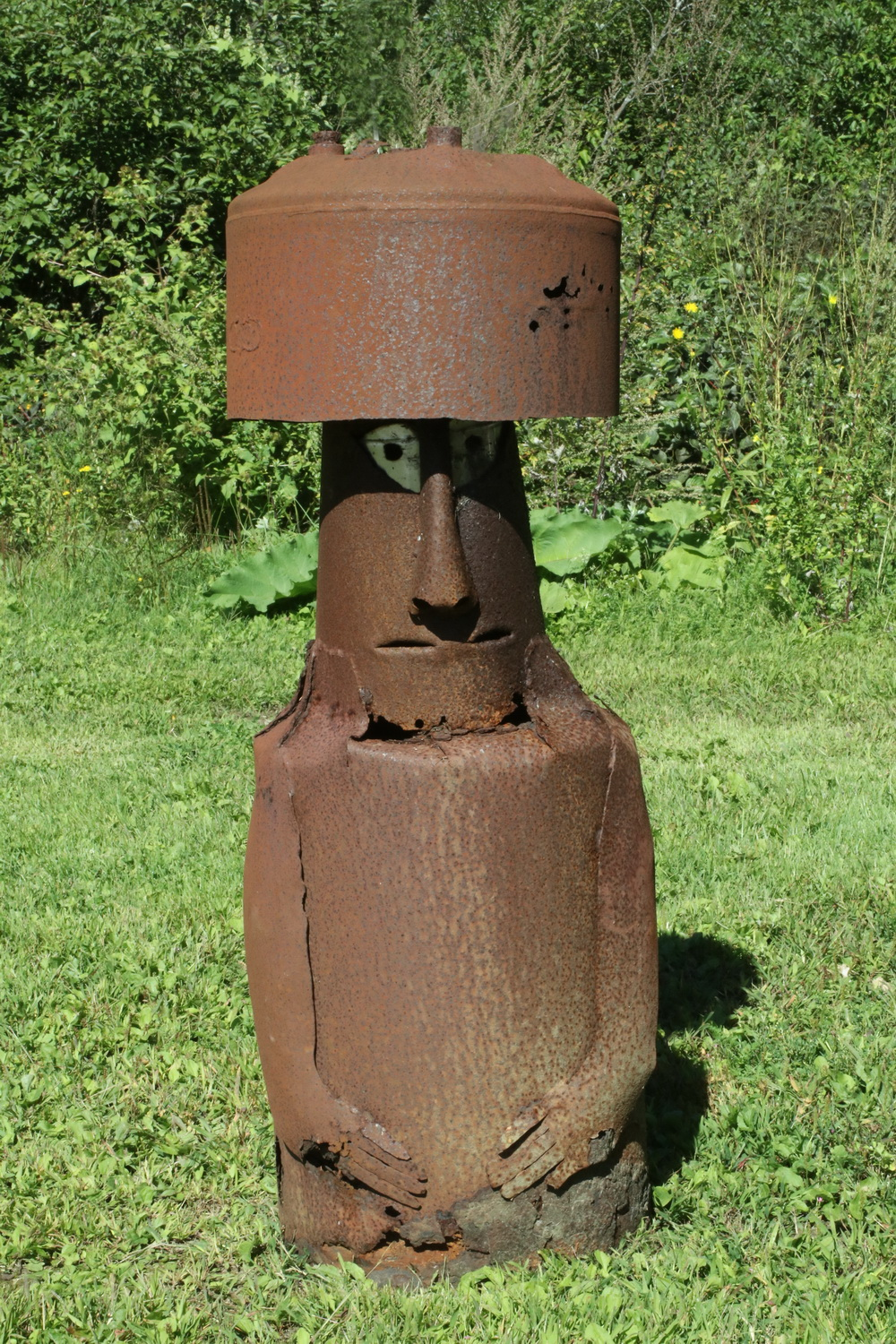 DAN DANIELS 20TH C MAINE Easter Island Figure in reclaimed
