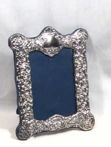 A modern silver picture frame