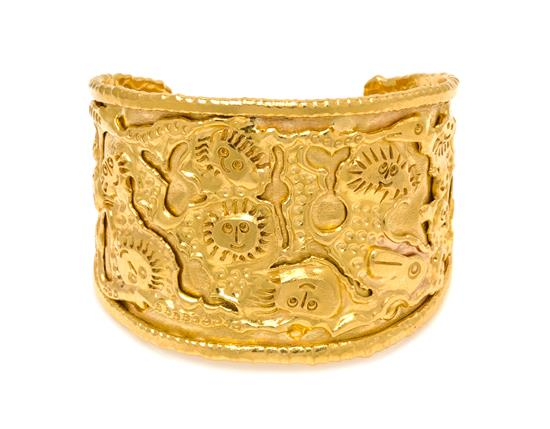 Sale 433 Lot 434A A 22 Karat Yellow Gold Cuff