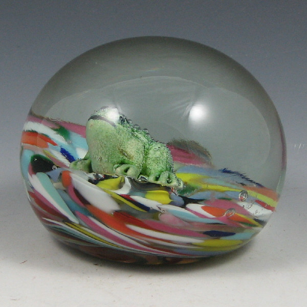 St Clair Bob Early Frog Sulfide Paperweight Early Bob St