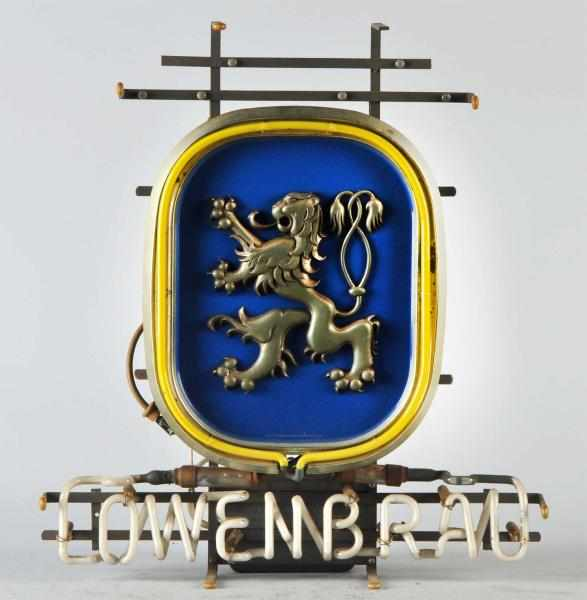 Lowenbrau Beer Neon Sign Description Working Condition Very Good Size