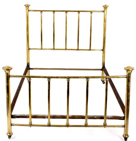 Butte Montana Antique Bronzed Metal Bed Frame For your consideration