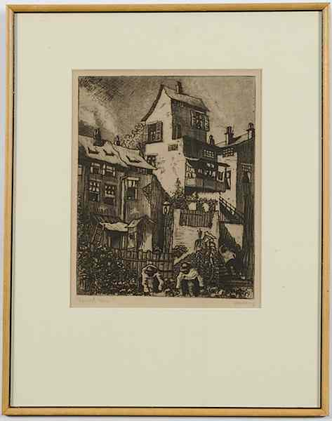 Josef Warkany Harvest Time Etching Josef Warkany American 1902 1992