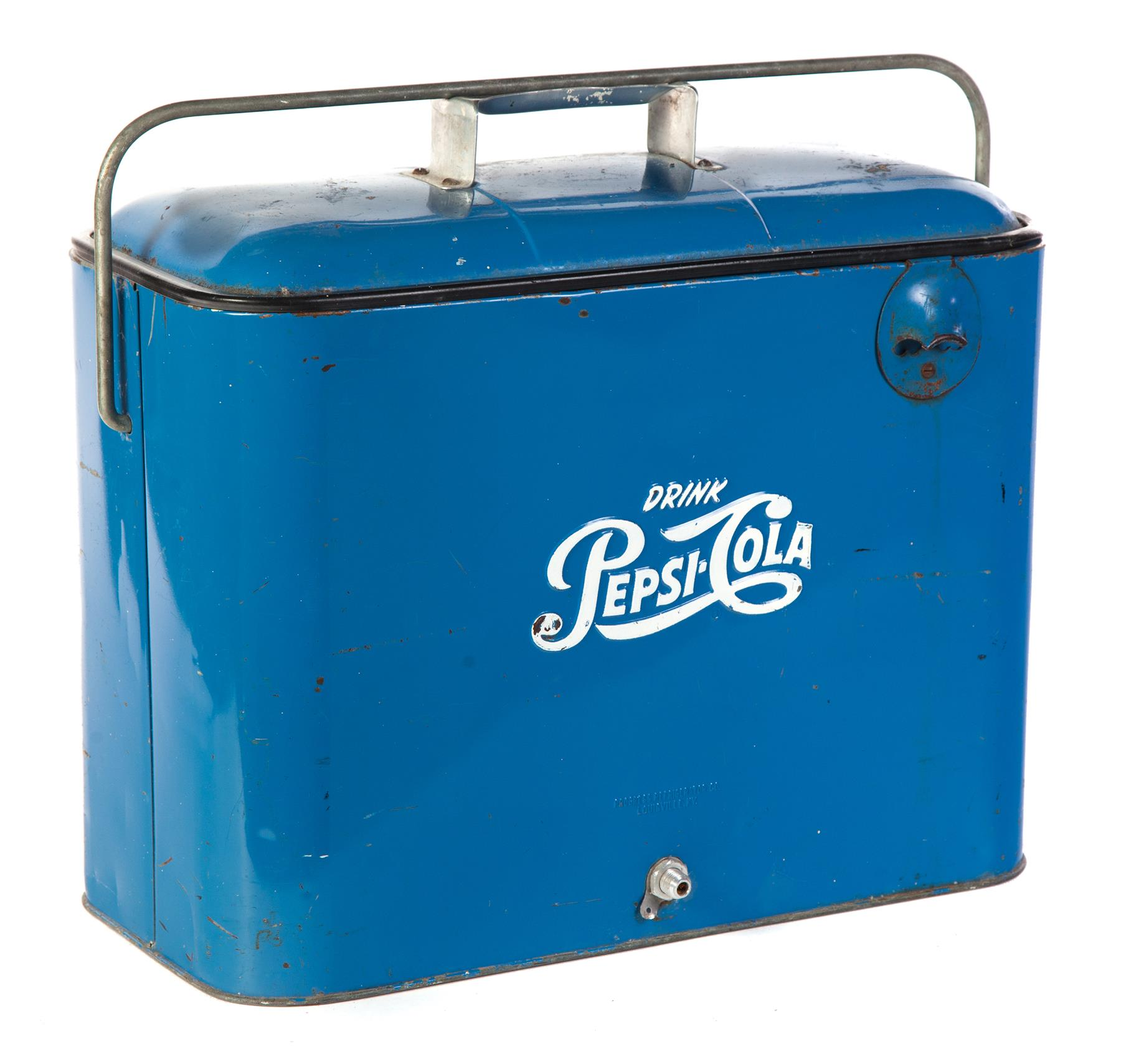 PEPSI COLA COOLER American mid 20th century Blue cooler by
