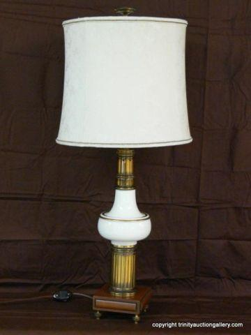 Lenox 35 Table Torchere Lamp Vintage with custom tailored handsewn
