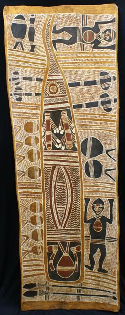 Mathaman Marika 1920 1970 Sacred Djungowa Story 1960 ochre on
