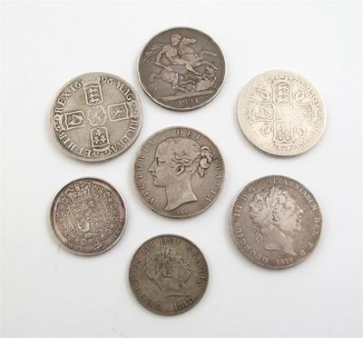 Charles II and later silver Crowns 5 Charles II 1676