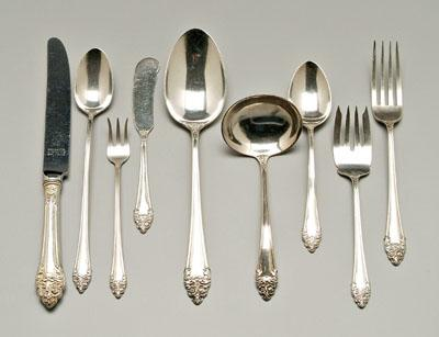 Reed amp Barton sterling flatware Fragrance pattern 89 pieces no