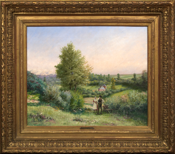 Eugene Hippolyte Forest French b 1808 View of the Countryside