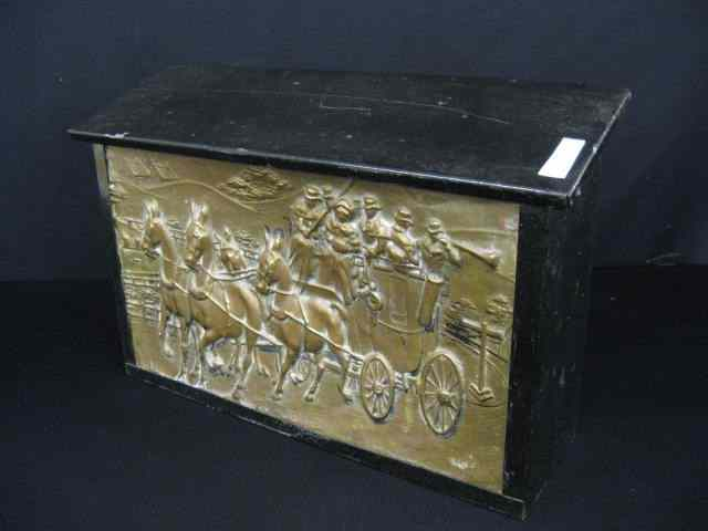Brass Metal Mailbox horse carriage decor