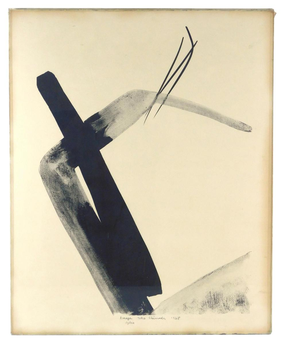 ASIAN Toko Shinoda Japanese 1913 2021 Breeze 1968 lithograph depicts