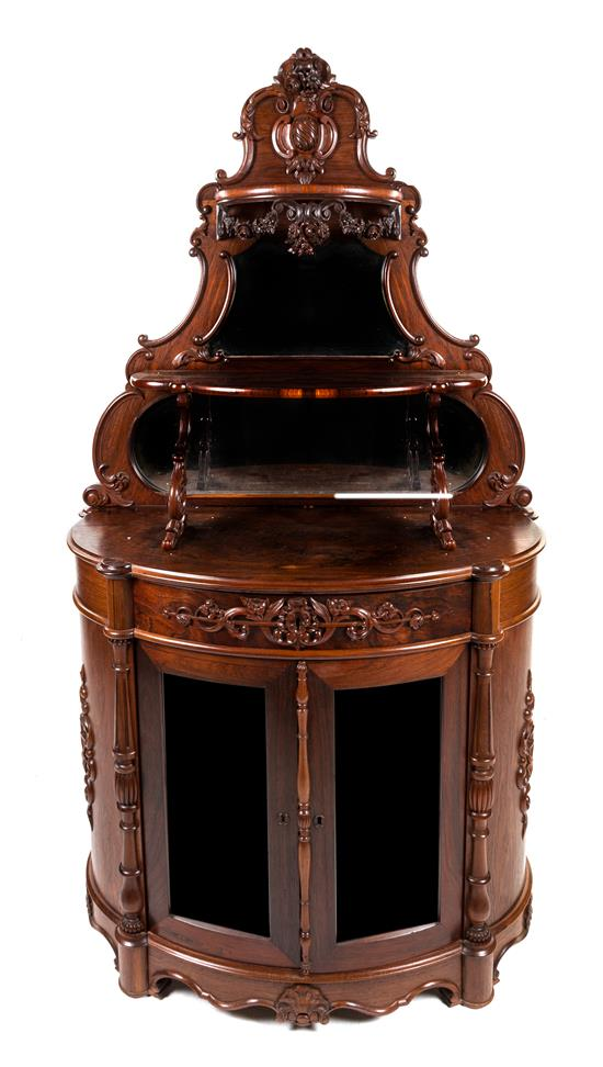 Sale 357 Lot 393 An American Victorian Rosewood Etagere Cabinet