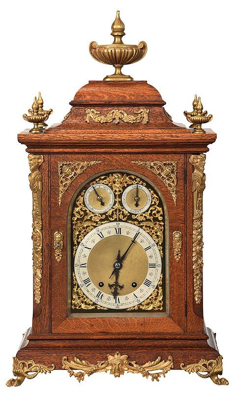 Winterhalder Hofmeier Bracket Chime Clock German circa 1900 dome top