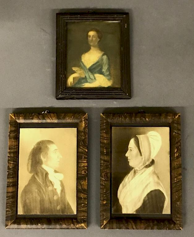 Miniature Watercolor Portrait Grouping Miniature watercolor portrait of a lady