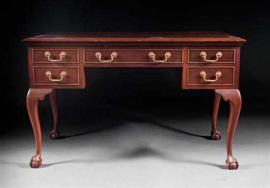 Biggs Chippendale style mahogany desk Richmond VA 20th century long