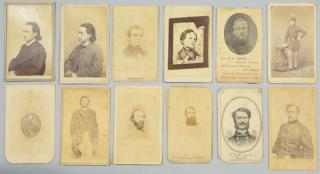 12 Civil War CSA Related CDVs Collection of 12 Civil