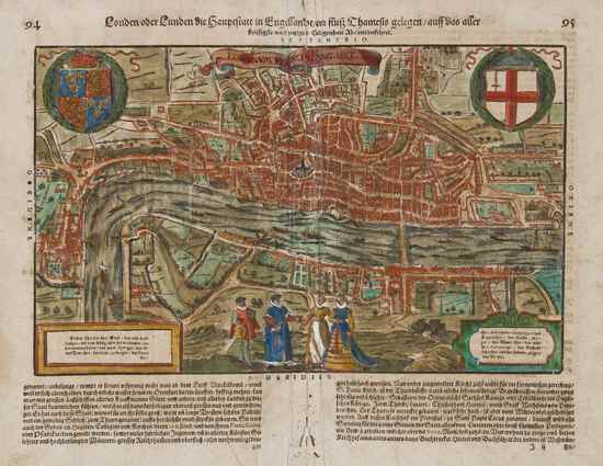 Munster Sebastian Londinum Feracis Ang Met double page view of