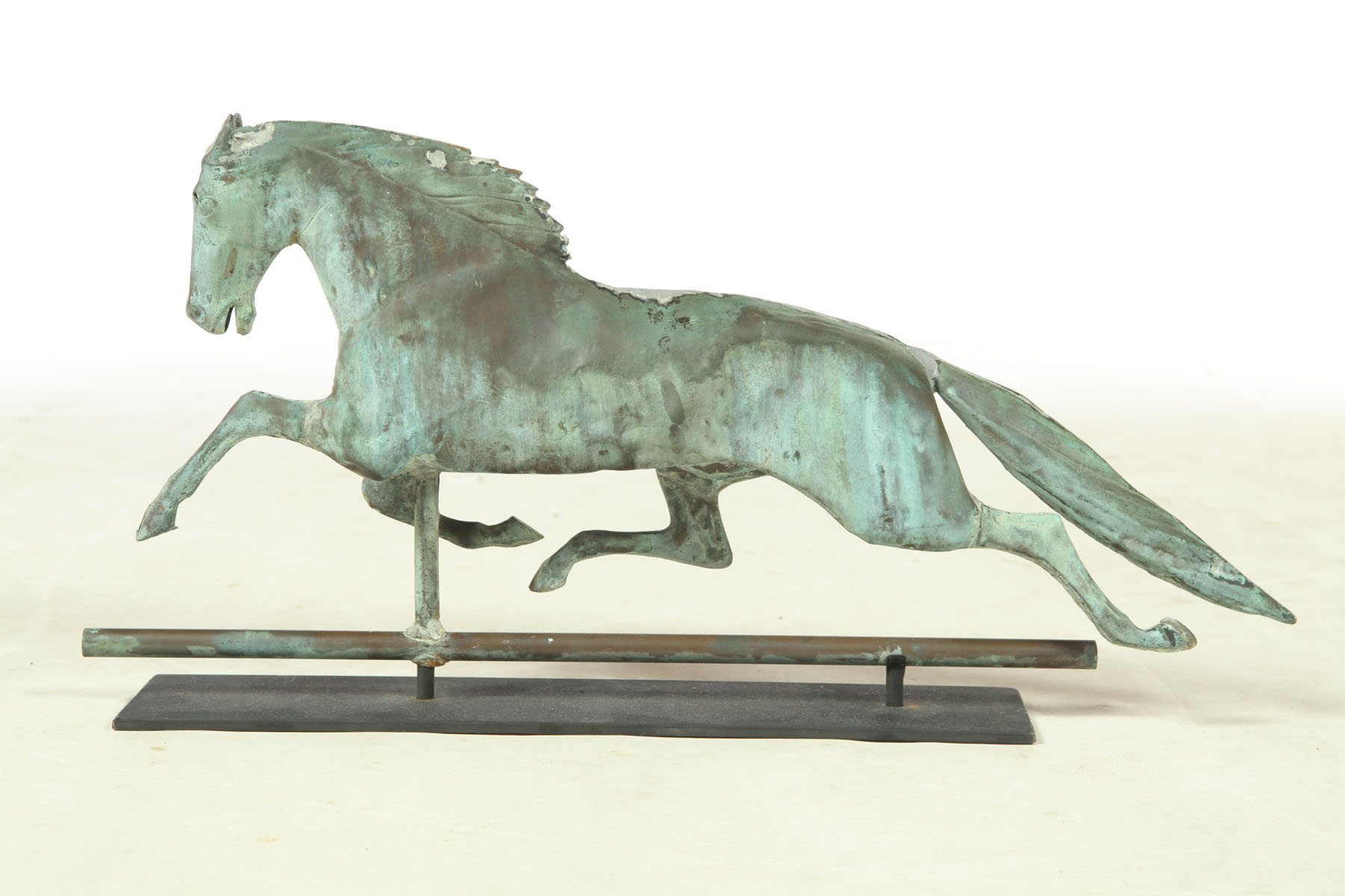 WEATHERVANE American late 19th century copper Full bodied running horse