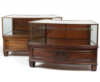 A pair of demi 20th century each with a curved