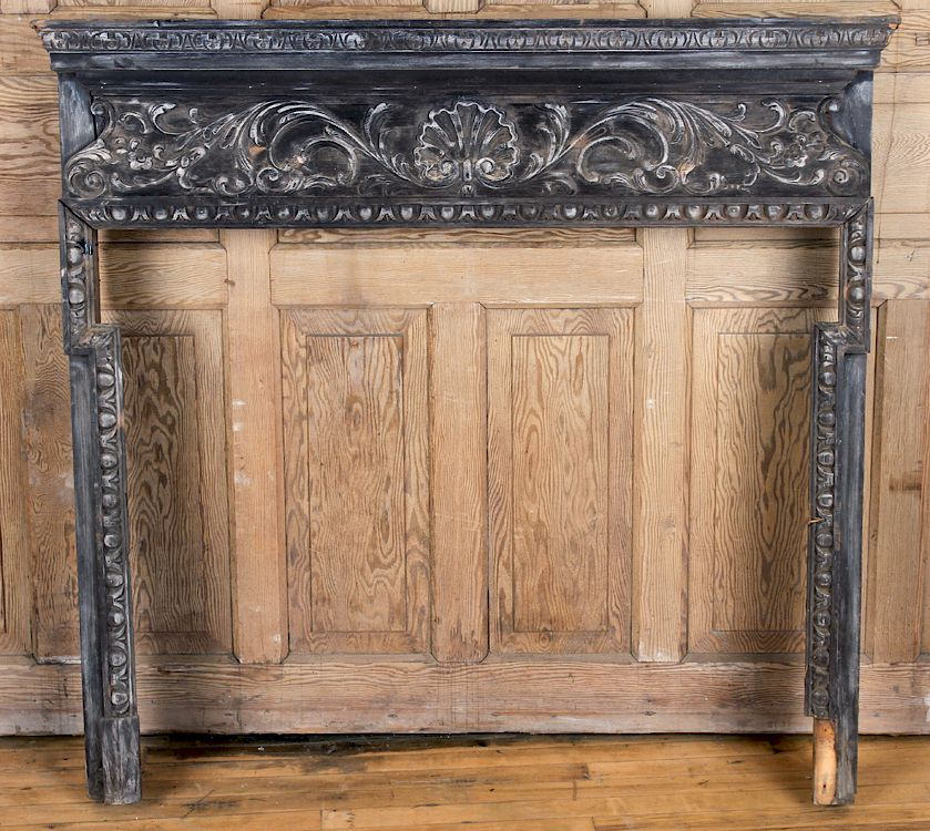 GEORGIAN STYLE FIRE PLACE MANTEL CARVED FRIEZE A Georgian style
