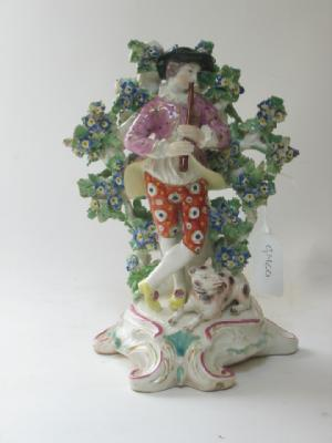 A DERBY PORCELAIN FIGURE c 1765 70 modelled as a