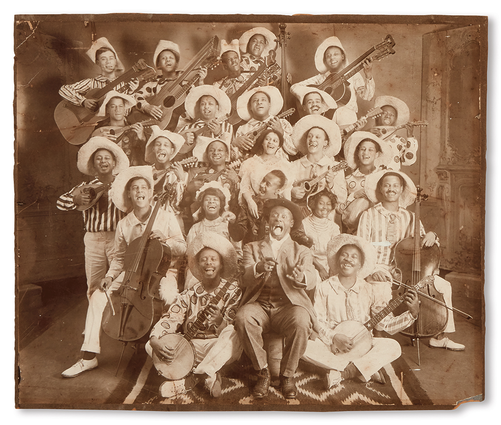 MUSIC MINSTRELSY Photograph possibly of Callenders Georgia Minstrel Troupe Large