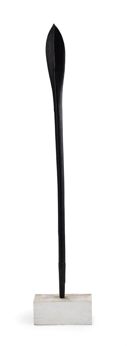 Tribal hardwood staff possibly late 19th century H 48 in