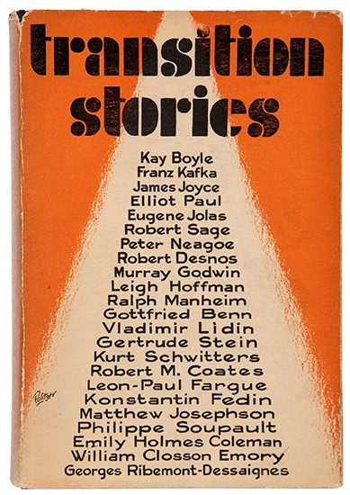 JOLAS EUGENE and SAGE ROBERT Transition Stories 8vo cloth backed