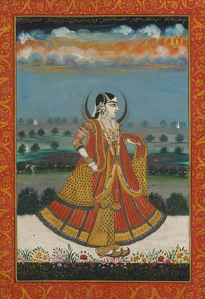 An Indian miniature painting Rajasthani School Late 18th Century Gilt