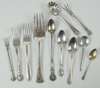 31 Pieces Sterling Flatware American 20th century including spoons forks