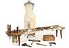SAILMAKER S BENCH AND TOOLS 19th c Maine Sailmaker s