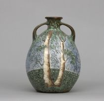 Glazed Pottery Vase circa early 19th Century Pottery vase glazed