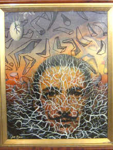 A surrealist composition titled The World of Salvador Dali glazed