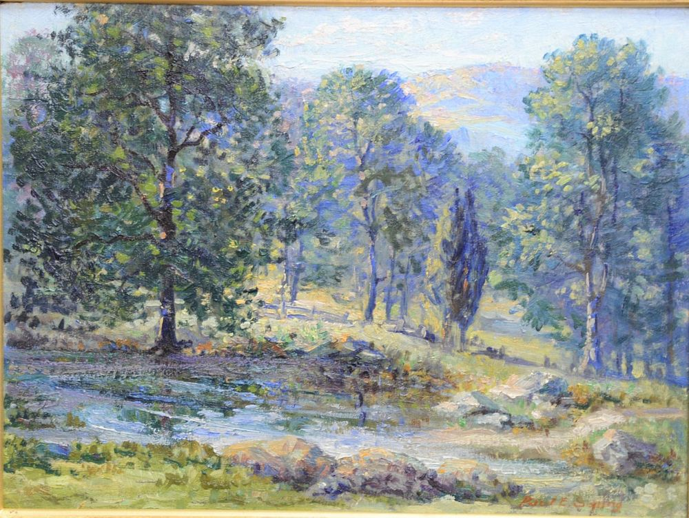 Paul Soling American 1876 1936 Tranquil Afternoon Lyme 1928 oil