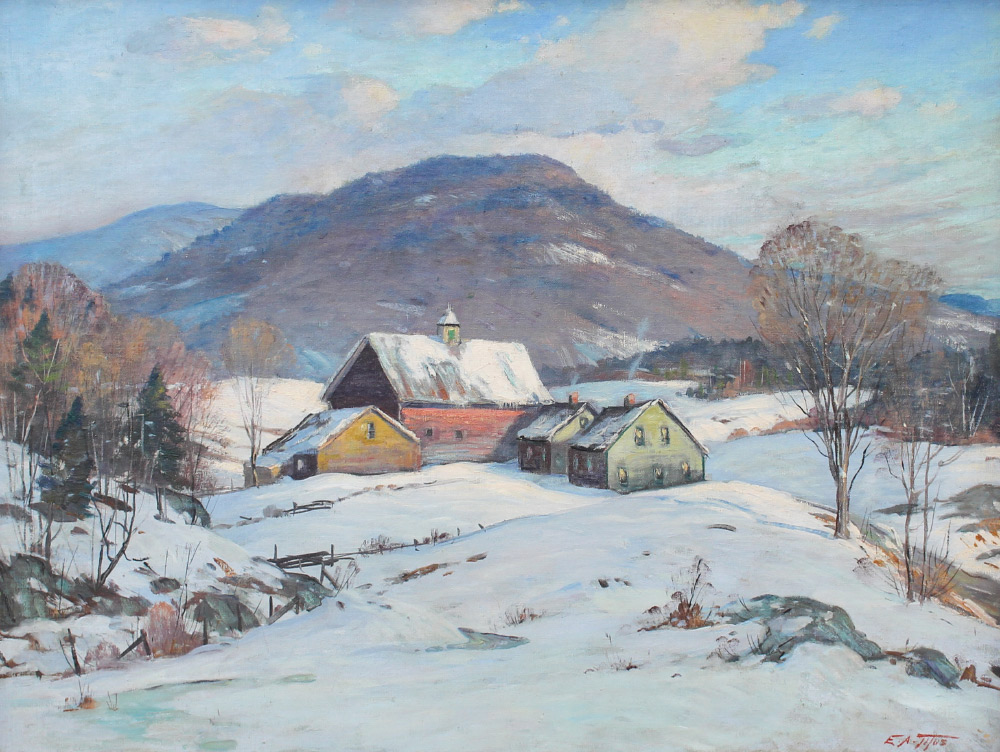 TITUS Earle American 1895 1962 Cloud Shadows Oil on Masonite