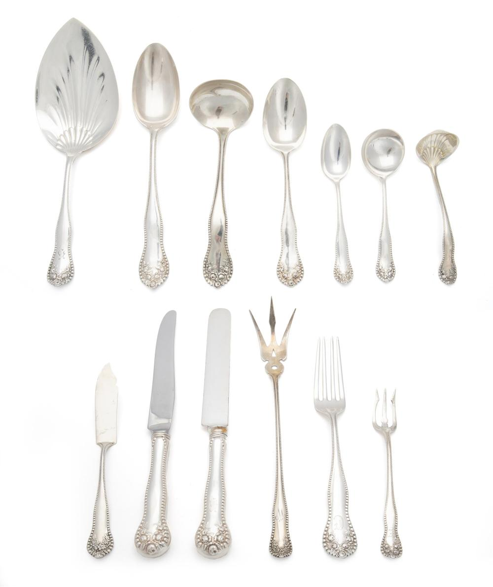 A Gorham Lancaster sterling silver flatware service Late 19th early