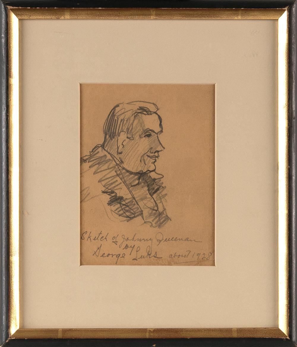 GEORGE BENJAMIN LUKS NEW YORK 1867 1933 SKETCH OF JOHNNY