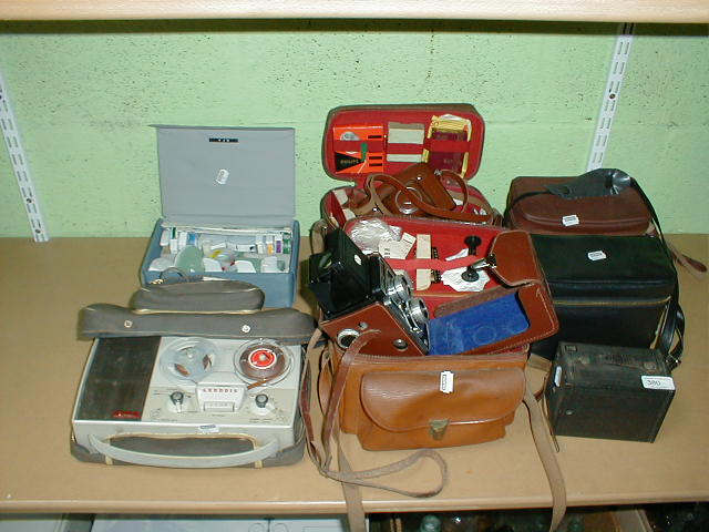 A boxed camera etc