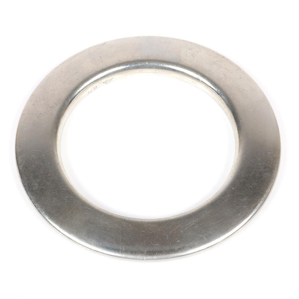 JUST ANDERSEN DENMARK MODERNIST SOLID STERLING SILVER DANISH MODERN BANGLE