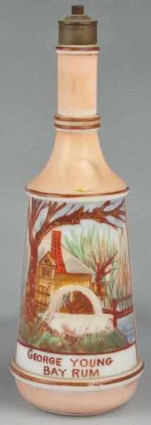 Personalized Barber Bottle Description Name George Young Shows a handpainted
