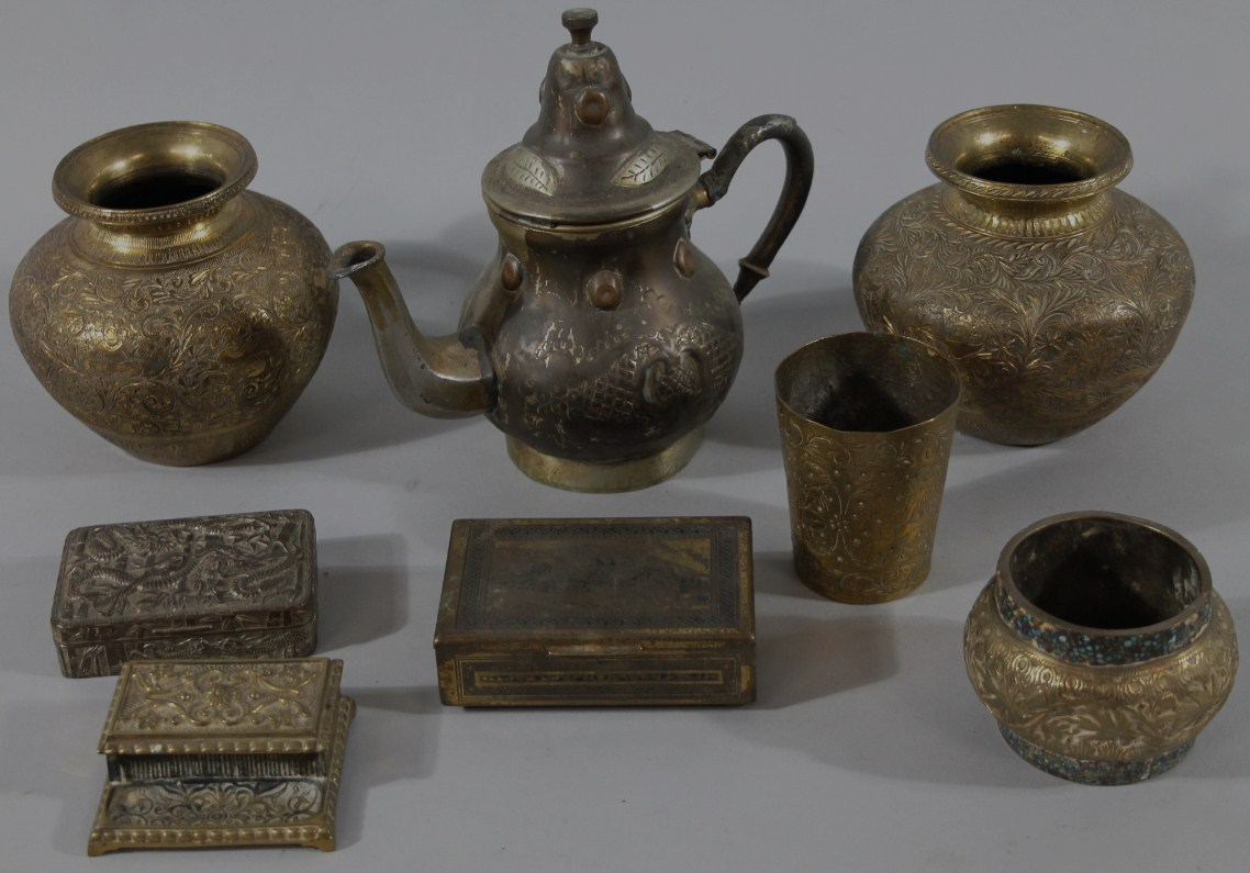 Various 19thC and other brassware and metalware etc to include
