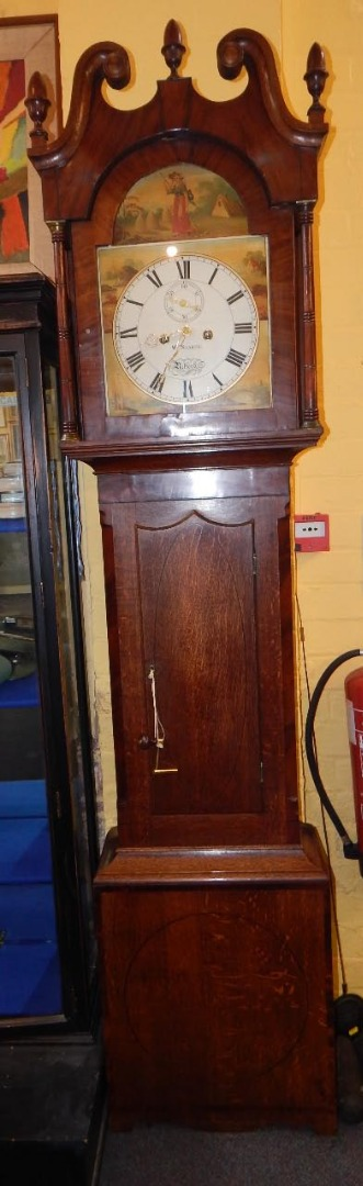 William Sharpe Retford A mid 19thC longcase clock the arched