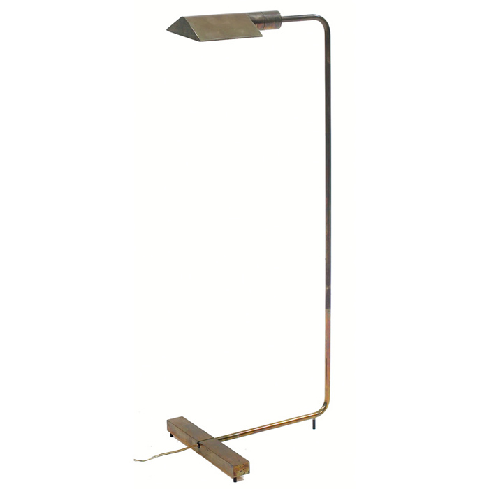 Cedric Hartman floor lamp USA brass form with adjustable arm