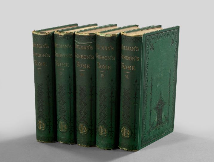 Five Volume Victorian Set of Edward Gibbon s famed The